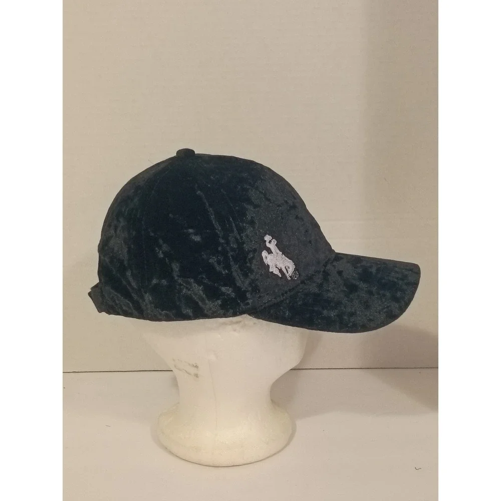 ZooZatz Wyoming Cowboys Black Crushed Velvet Baseball Hat Adjustable‎ Cap